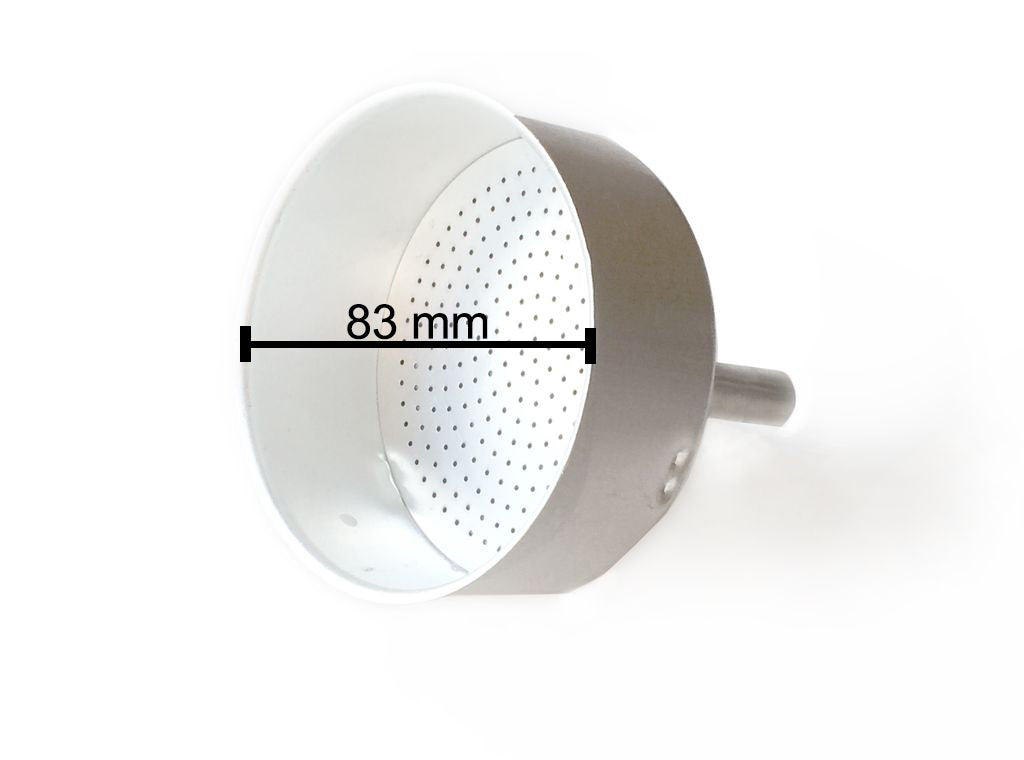 Filtres à entonnoir pour machines à expresso Moka en aluminium, tailles 1, 2, 6 et 12 tasses