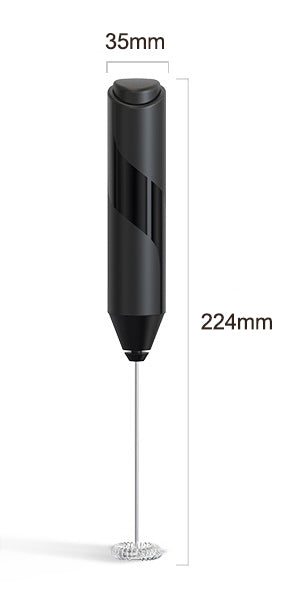 Cuisinox Espumador de leche eléctrico de mano con batidor de acero inoxidable