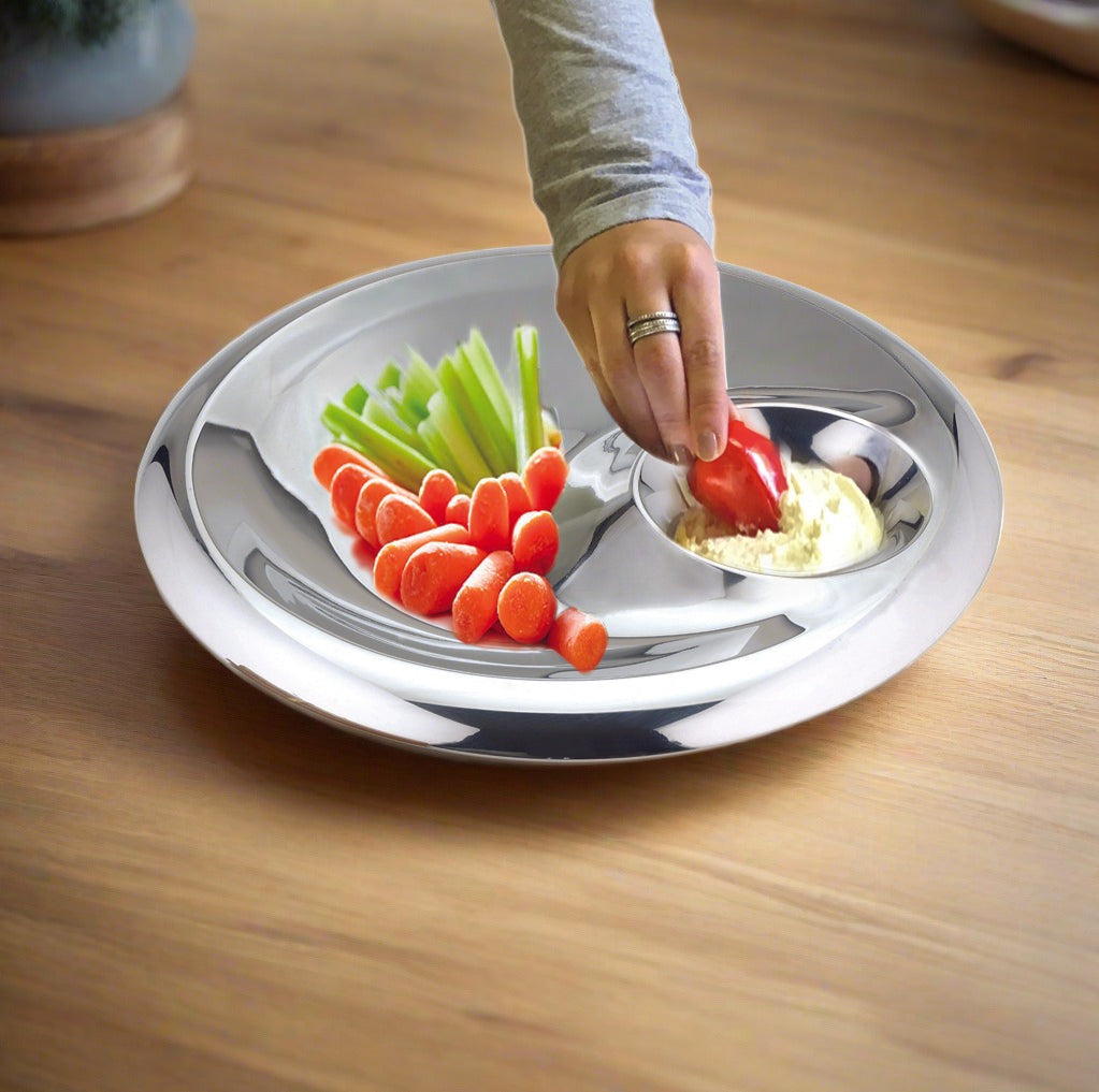 Cuisinox 13 inch Chip n Dip Platter Tray