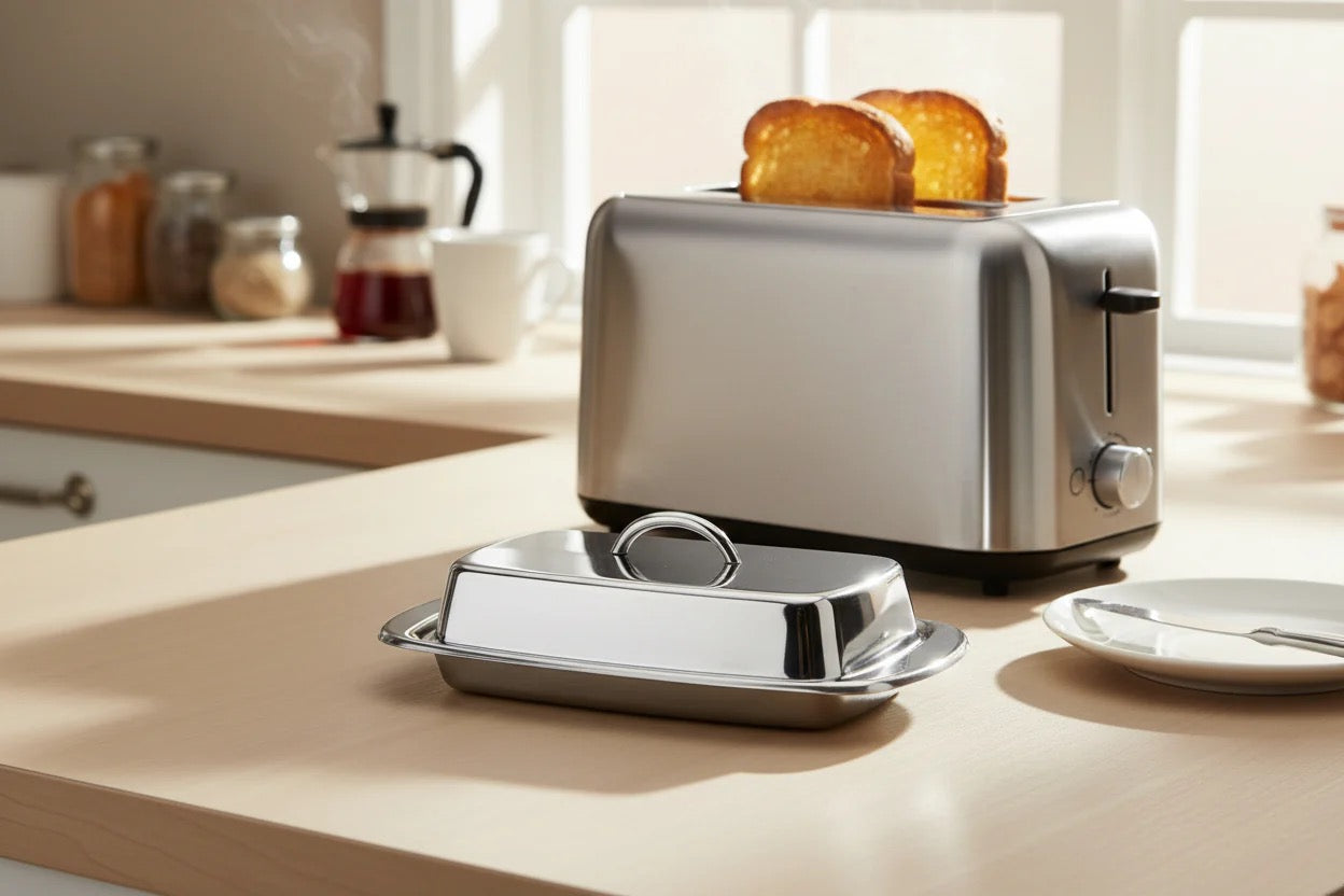 Plato de mantequilla cubierto Cuisinox