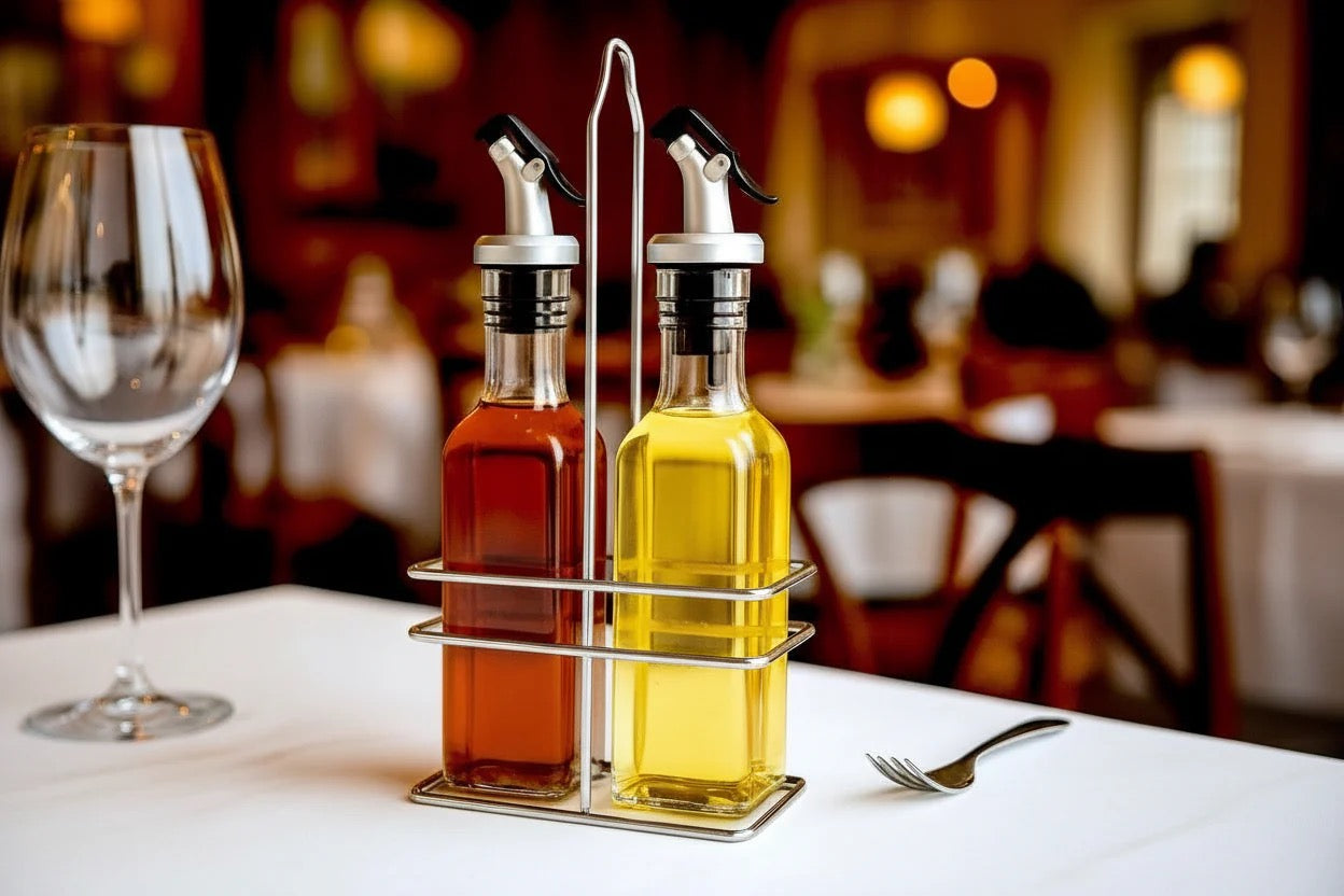 Juego de vinagrera y vinagrera Cuisinox con carrito 