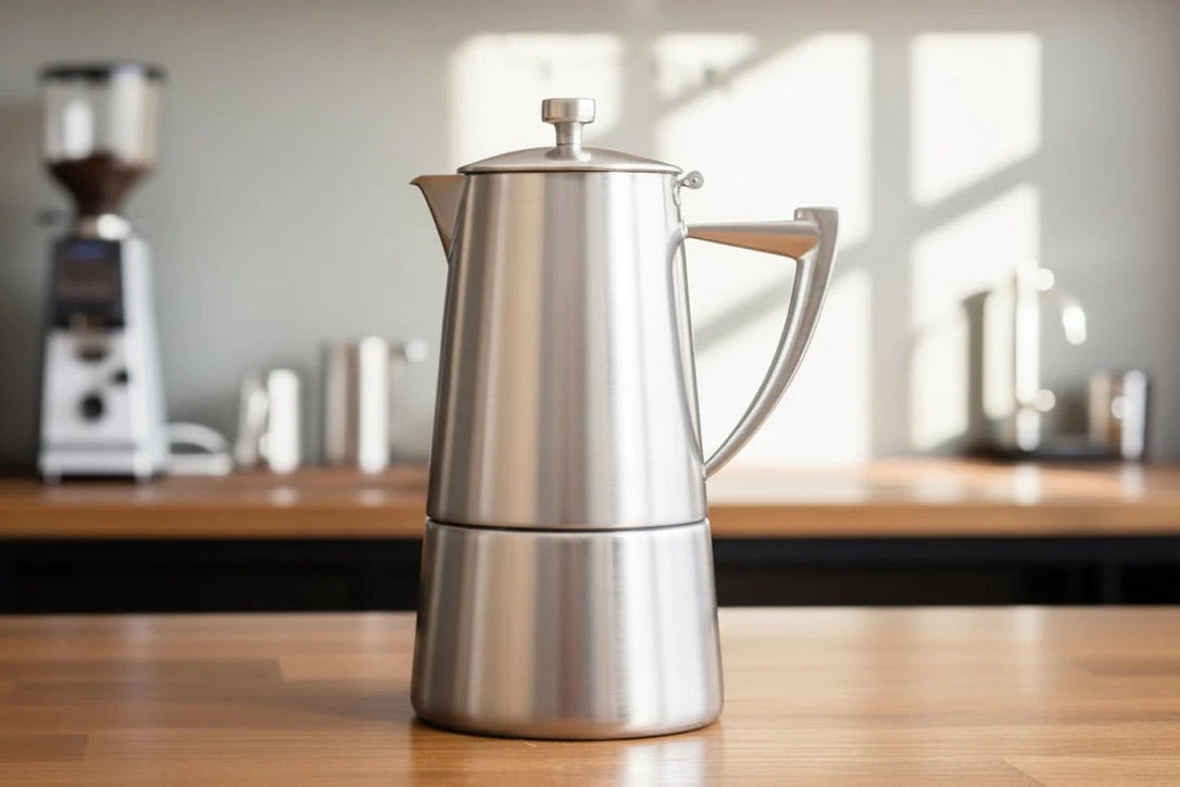 Cuisinox Roma Satin Stainless Steel Stovetop Moka Espresso Maker