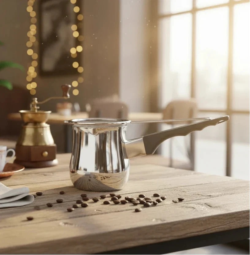 Cuisinox Matcha Tea and Chai Masala Stove Top Pot and Fine Mesh Strainer Set