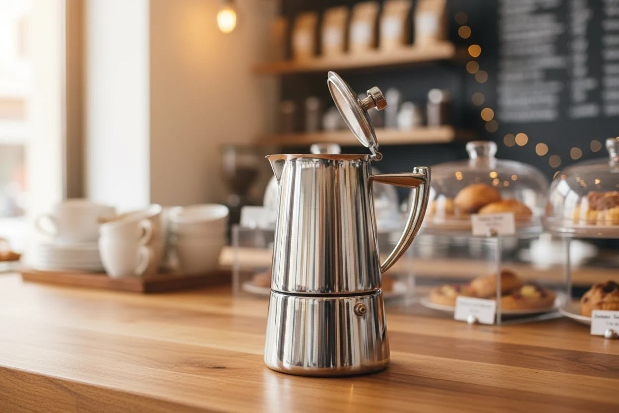 Cafetera espresso Moka de acero inoxidable Cuisinox Roma