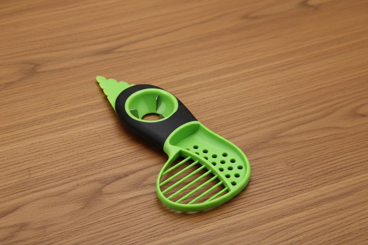 Cortadora de aguacate 3 en 1 Cuisinox, verde, cuchillo multifuncional