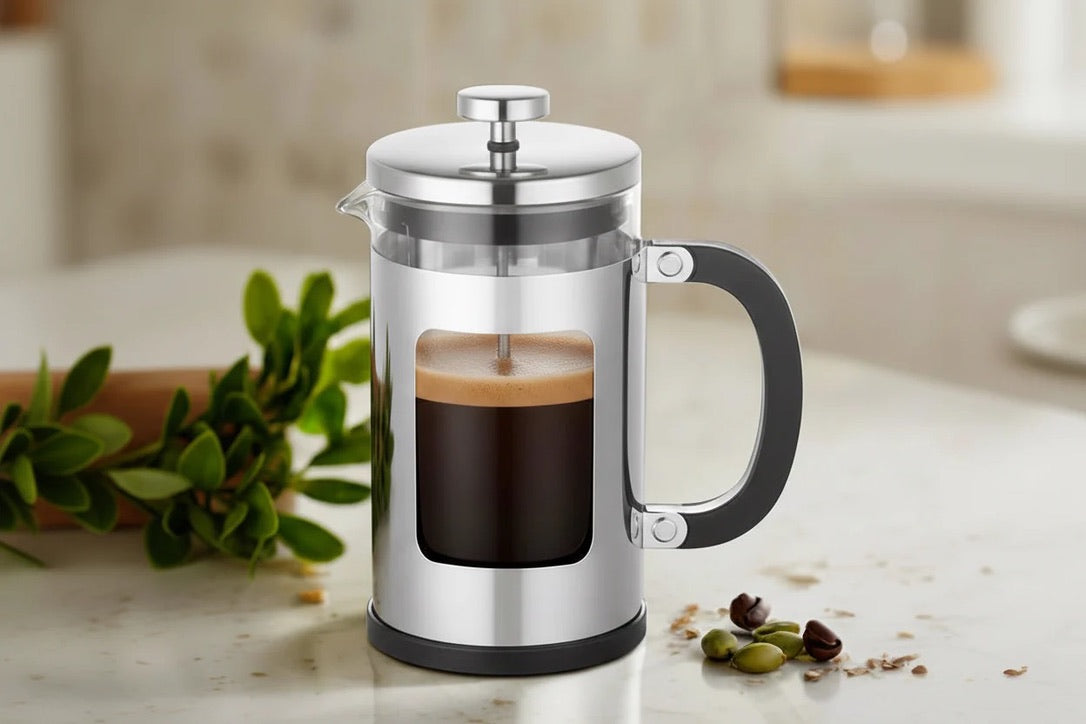 Prensa francesa de vidrio Cuisinox con junta de silicona en el filtro