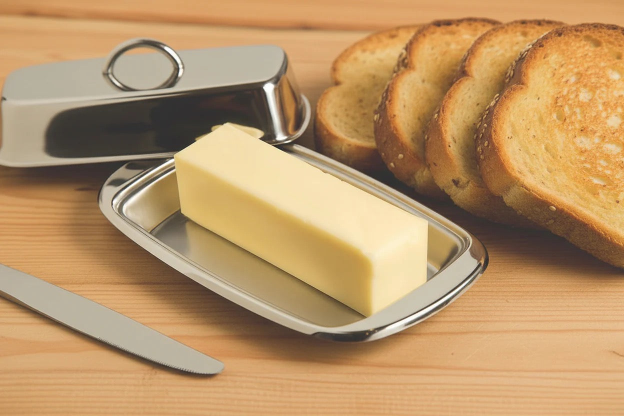 Plato de mantequilla cubierto Cuisinox