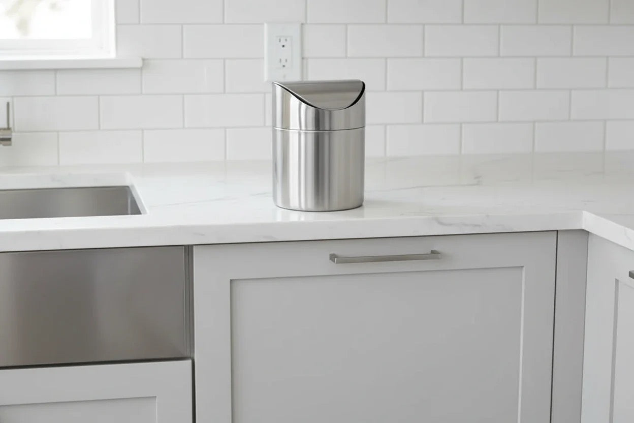 Cuisinox Counter-Top Compost Bin in Stainless Steel 2 quart capacity