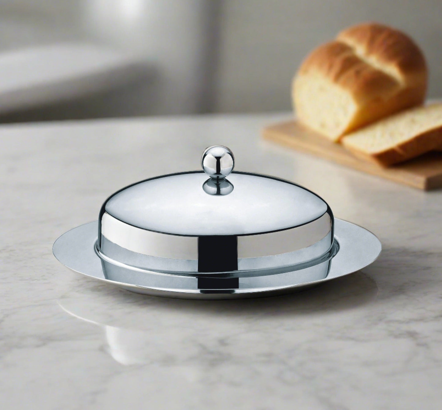 Stainless Steel Oval Serving Tray With Lid