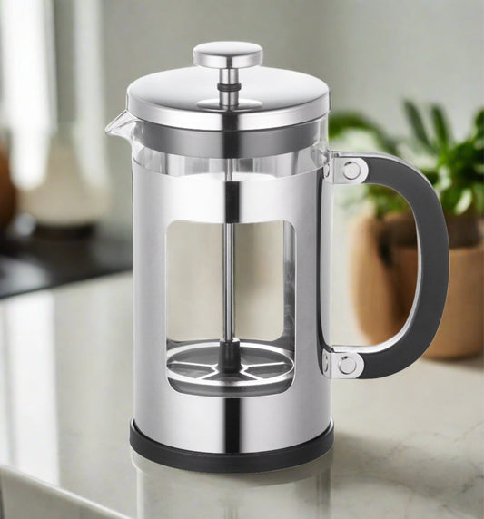 Cuisinox Glass French Press with silicone gasket on filter