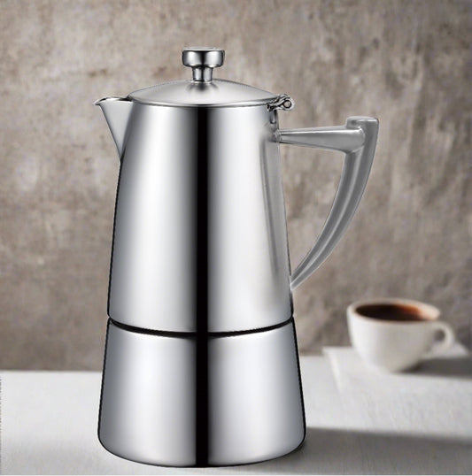 Cuisinox Roma Satin Stainless Steel Stovetop Moka Espresso Maker