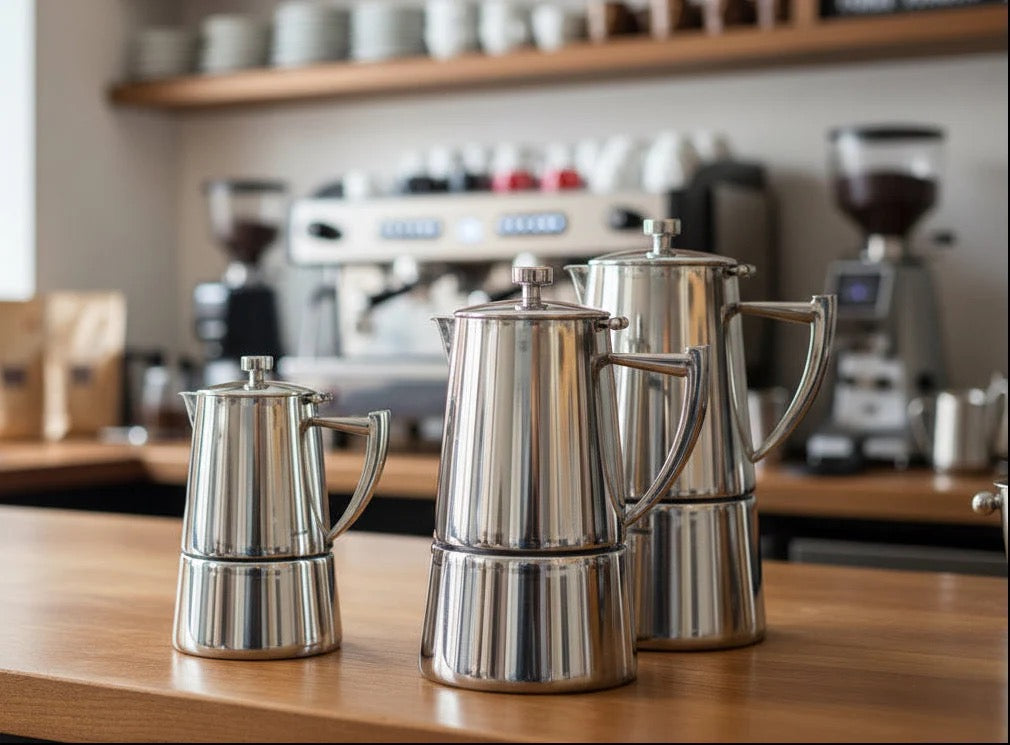 Cafetera espresso Moka de acero inoxidable Cuisinox Roma