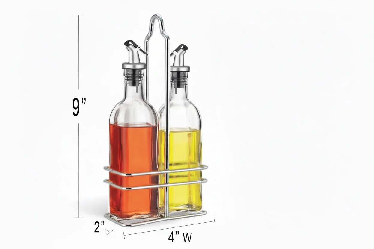 Juego de vinagrera y vinagrera Cuisinox con carrito 