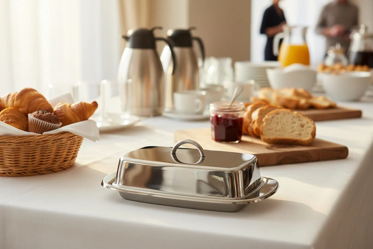 Plato de mantequilla cubierto Cuisinox