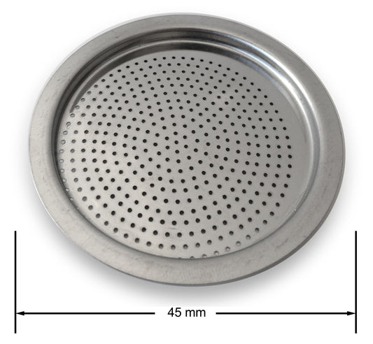 Disque filtrant pour machines à expresso Moka en aluminium de taille 1, 3, 6, 9 et 12 tasses