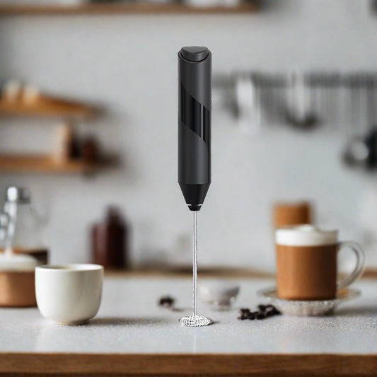 Cuisinox Espumador de leche eléctrico de mano con batidor de acero inoxidable 