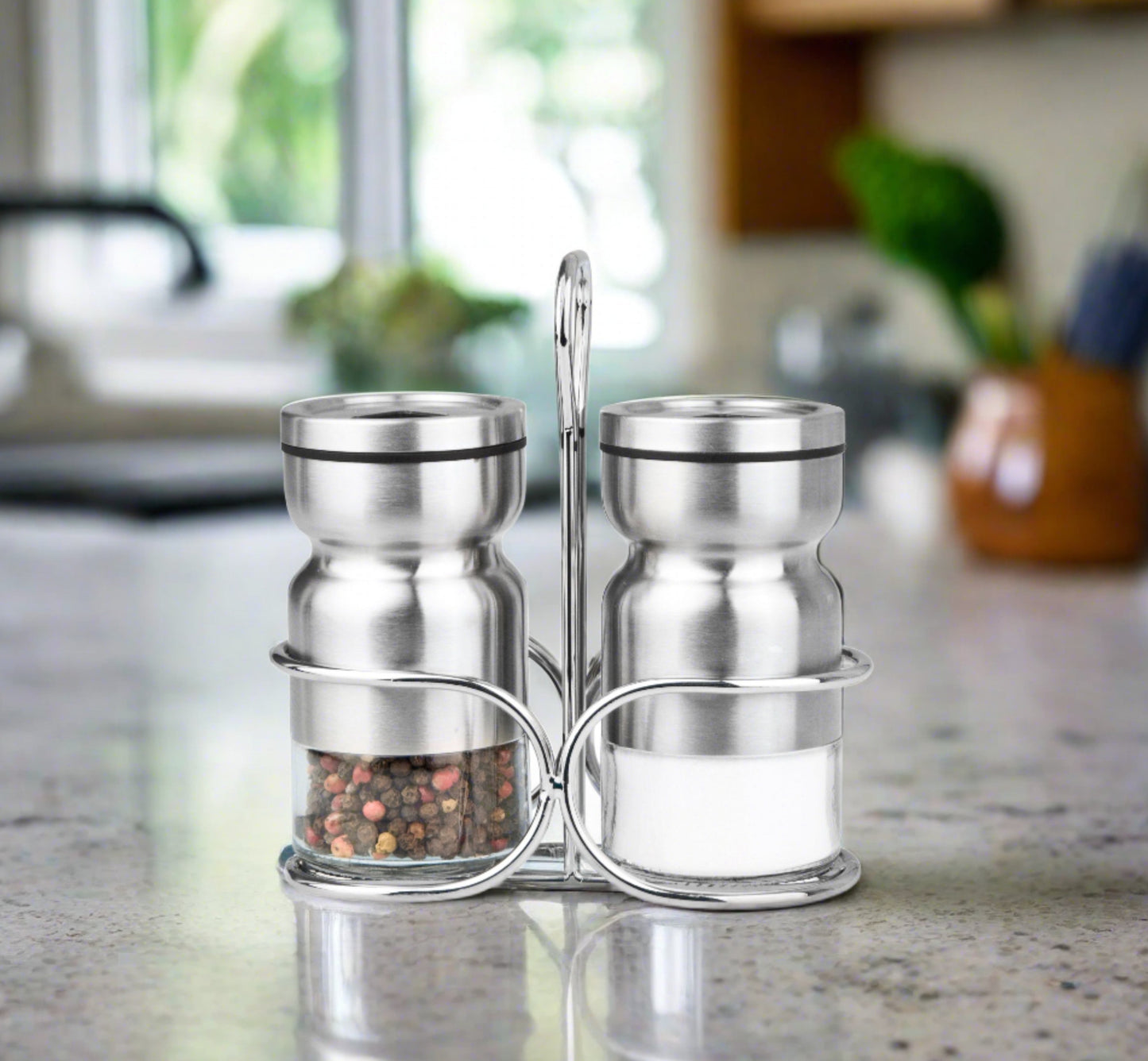 Cuisinox Salt and Pepper / Spice Shaker Set with caddy