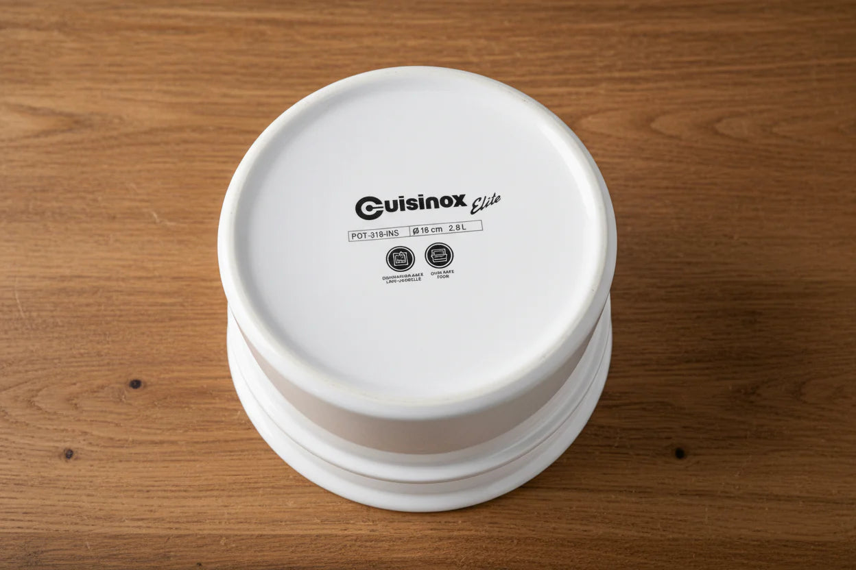 Insert à fondue Cuisinox en porcelaine blanche (s'adapte à une casserole de 7" de diamètre)