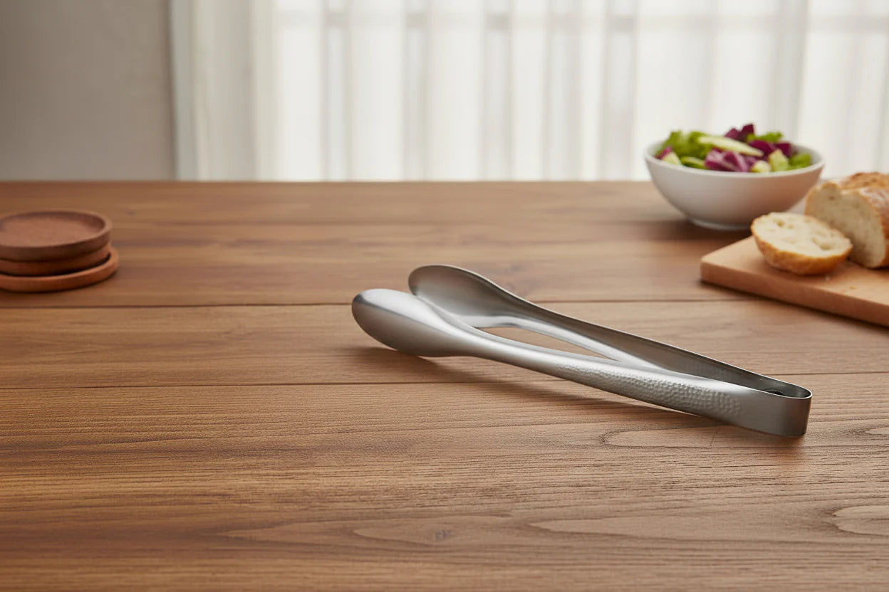 Pinzas para servir Cuisinox martilladas a mano, acero inoxidable