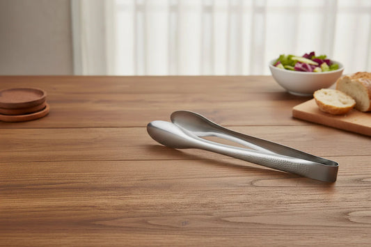 Cuisinox Hand-Hammered Serving Tongs, Stainless Steel