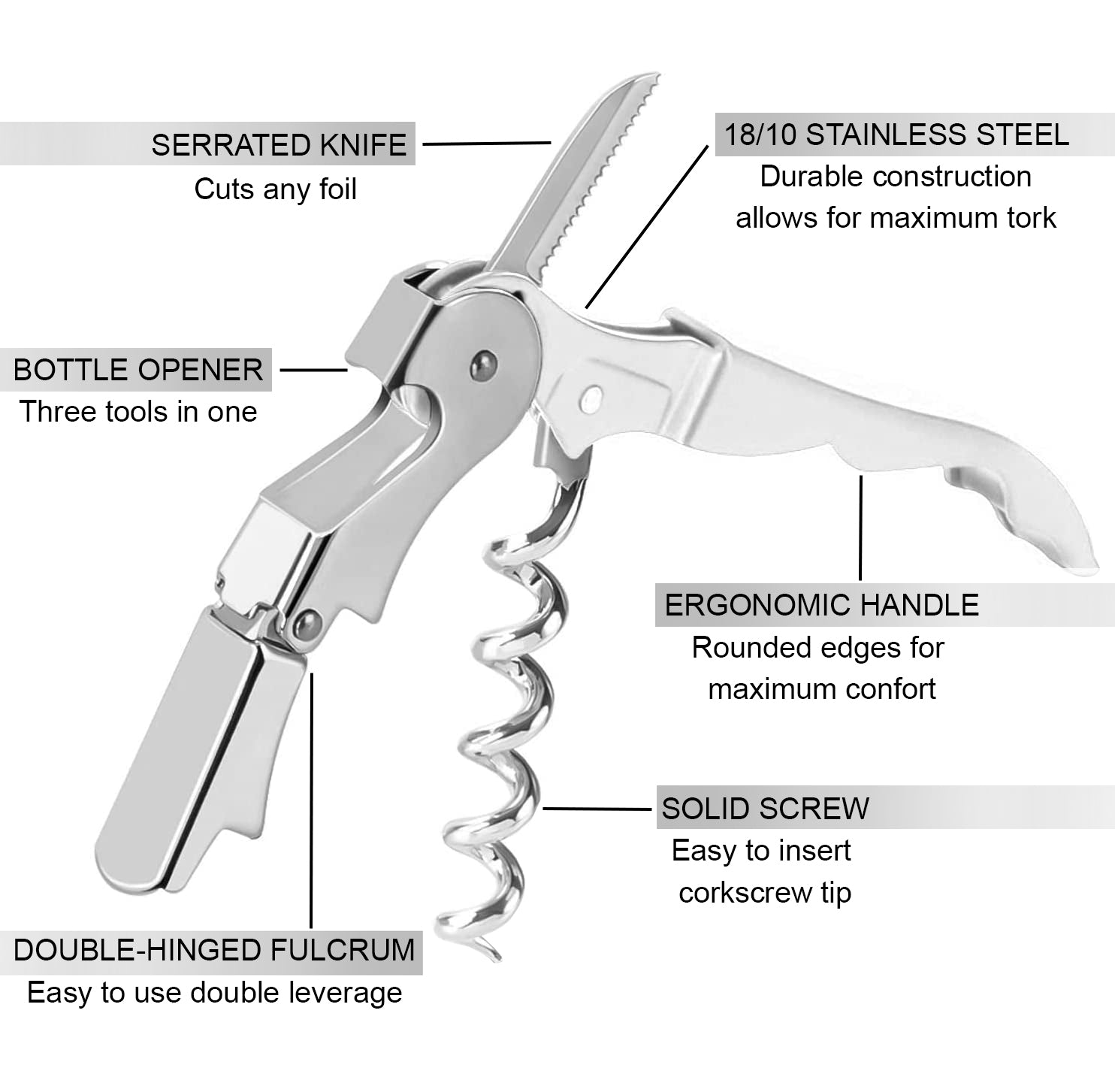 Cuisinox Professional Waiter's Corkscrew – Inox Kitchenware
