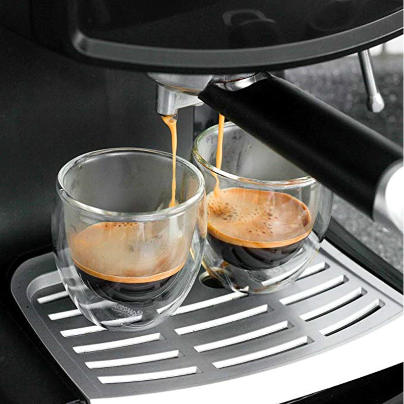 Cuisinox set of 4 Double Wall shot Glass Espresso Coffee, 3.5 oz each