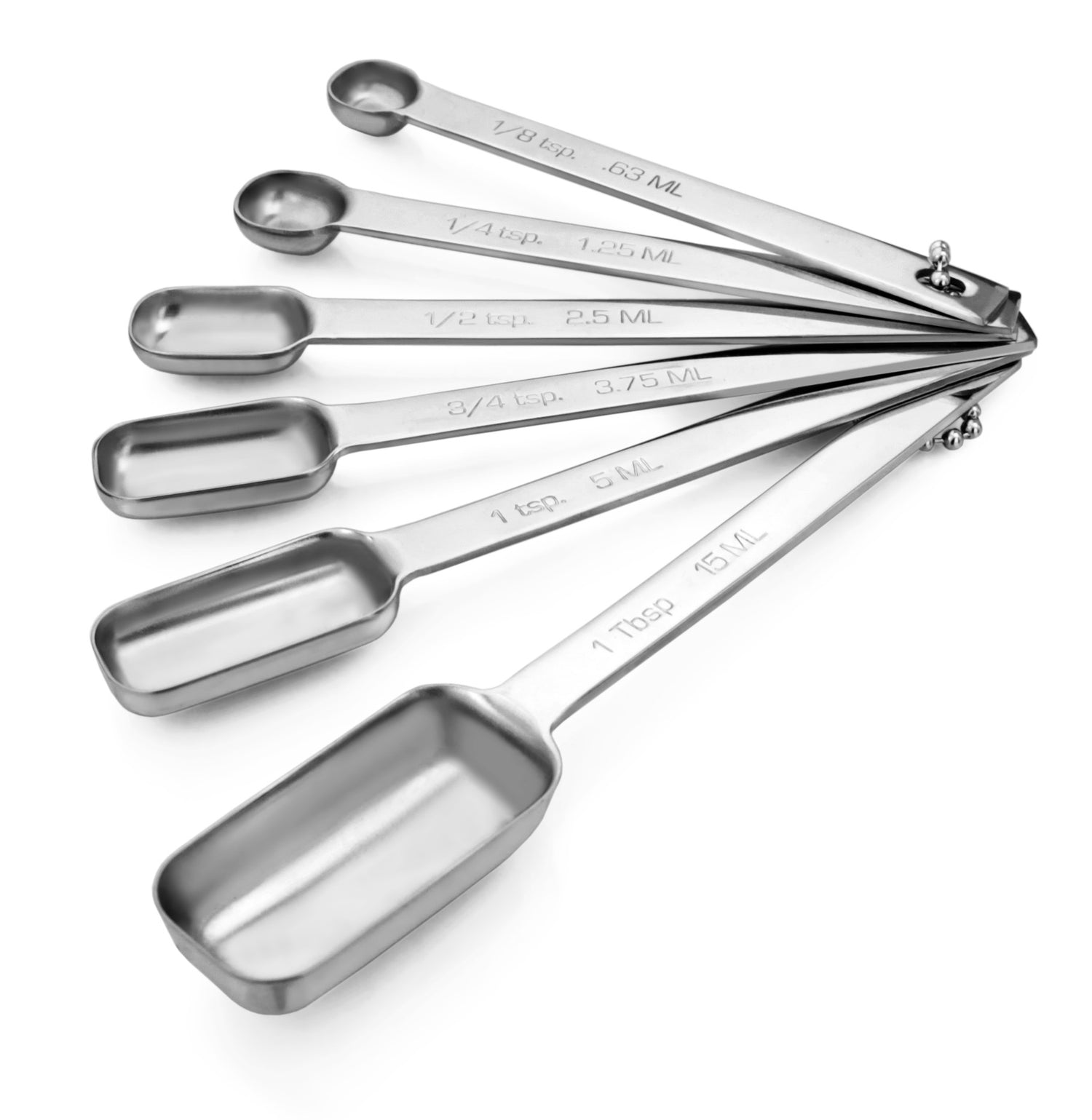 Measuring spoon set - 1/8 tsp to 1 tbsp