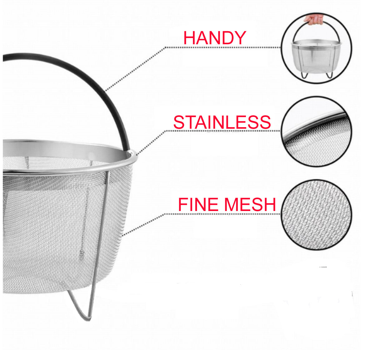 Steaming Using Colander Cuisinox Colander and Steamer Basket – Inox Kitchenware
